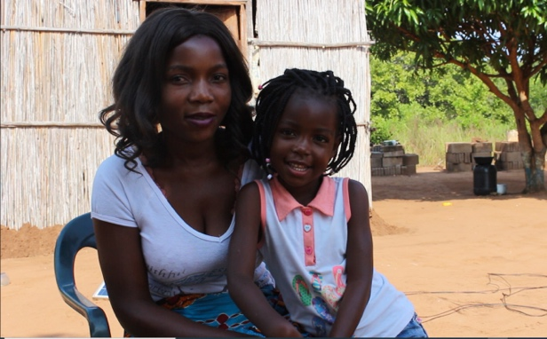 Dalfa with her mother