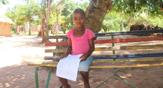 A pequena Wilma, que começou a frequentar a escolinha aos 3 anos